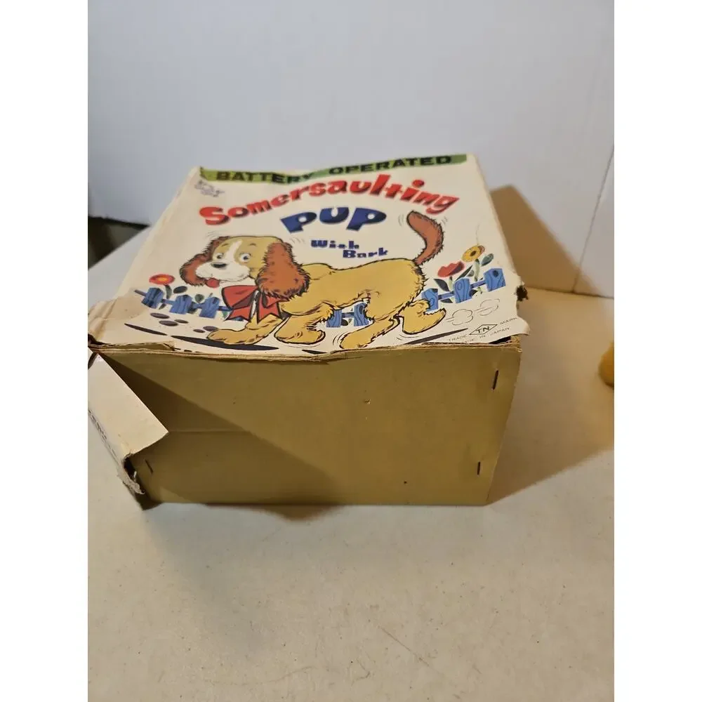 Vintage Toy Remote Control Dog Somersaulting Pup With Bark With Box Untested